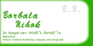 borbala mihok business card